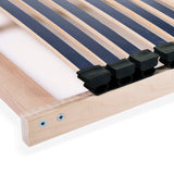 Slatted Bed Base without Mattress with 42 Slats 7 Zones 120x200 cm 246465