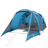 Camping Tent Tunnel 4-Person Blue Waterproof 94744