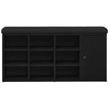 Storage Bench Black Oak 102 x 32 x 50 cm Engineered Wood 862986