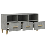 TV Cabinet Concrete Grey 102x36x50 cm Engineered Wood 812604