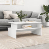 Coffee Table White 90x55x42.5 cm Engineered Wood 834278