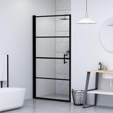 145671 Shower Door Tempered Glass 81x195 cm Black