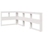 ZNTS Bookcase Bed without Mattress White 75x190cm Solid Wood Pine 3324485