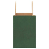 Paper Bags 250 pcs with Handles Green 32x17x25 cm 4101733