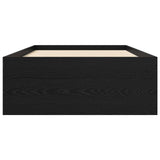 Bed Frame with Storage Black Oak 80 x 200 cm Engineered Wood 3429523