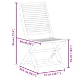Folding Garden Chairs 4 pcs Solid Wood Acacia 367697