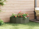 Planter Olive Green 90 x 45 x 35 cm Steel 883692