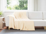 Throw Blankets 6 pcs Cream 170 x 130 cm Fleece 42017073