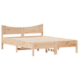 Bed Frame without Mattress 135x190 cm Double Solid Wood Pine 844745