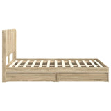 Bed Frame with Storage and Headboard Sonoma Oak 160 x 200 cm 3414009