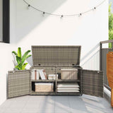 Garden Storage Cabinet Grey 110x55x60.5 cm Poly Rattan 365569