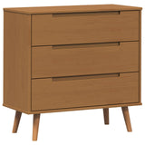 Chest of Drawers MOLDE Caramel 80 x 40 x 80 cm Solid Pine Wood 42020936