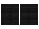 CD Cabinet 2 pcs Black Oak 60 x 17 x 92 cm Engineered Wood 8012733