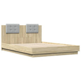 Bed Frame Sonoma Oak Engineered wood, Plywood Double Bed Frame 3210019
