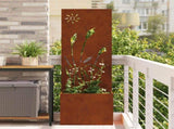 Garden Privacy Screen Rusty 50 x 32 x 150 cm Weathering steel 876433