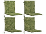 High Back Chair Cushion GEMERT 4 pcs 100% Polyester Leaf Design 945754