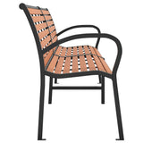Garden Bench Brown 231 cm Wood and Powder-coated Steel 366539