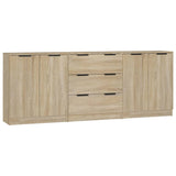 3 Piece Sideboards Sonoma Oak Engineered Wood 3115782