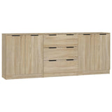 3 Piece Sideboards Sonoma Oak Engineered Wood 3115782