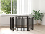 Dog Gate 6 pcs Black 60 x 80 cm Galvanised Steel 892016