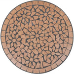 ZNTS 3 Piece Bistro Set Ceramic Tile Terracotta 271770