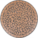 ZNTS 3 Piece Bistro Set Ceramic Tile Terracotta 271770