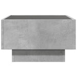 ZNTS Coffee Table with LED Concrete Grey 50x50x30 cm Engineered Wood 847507