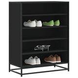 Shoe Cabinet Black 75x38x97.5 cm Engineered Wood and Metal 3300870