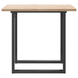 Dining Table O-Frame 80x80x75.5 cm Solid Wood Pine and Steel 3282739