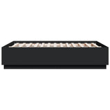 Bed Frame with LED without Mattress Black 120x190 cm Small Double 3209654