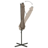 Cantilever Garden Parasol Taupe Polyester, Aluminium 312339