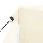 Professional Folding Party Tent with 4 Sidewalls 2x2 m Steel Cream 48882
