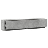 TV Wall Cabinet with LED Concrete Grey 180x31x38 cm 3307950