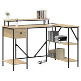 Desk with Drawer Sonoma Oak 120 x 79 x 86.5 cm Engineered Wood 859401