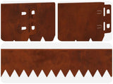 Lawn Edging 10 pcs 103 x 10 cm Steel Rusty 8008346