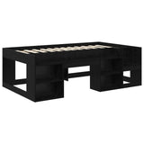 Kids'Bed Frame with Storage Black Oak 98.5 x 200 cm 3422612
