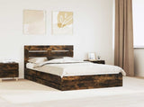 Bed Frame with Drawer Smoked Oak 120 x 190 cm Engineer Wood 3411851