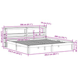 Bed Frame with Headboard without Mattress 200x200 cm 3306055