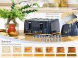 Kettle and Toaster Set, 1.7L 3000W Fast Boil Jug Kettle with Auto Shut Off, 4 Slice Toaster with 7 T3398P342983