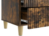 Bedside Cabinet Smoked Oak 43 x 34.5 x 48 cm Engineered Wood 894535