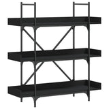 Bookcase 3-Tier Black 100x33x108.5 cm Engineered Wood 837687