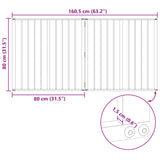 Dog Gate 2 pcs Black 80 x 80 cm Galvanised Steel 892005