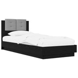 Bed Frame with Headboard Black Oak 80 x 200 cm Engineered Wood 3429579
