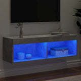 TV Cabinet with LED Lights Concrete Grey 100x30x30 cm 837161