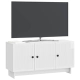 TV Cabinet High Gloss White 99 x 34.5 x 50 cm Engineered Wood 894029