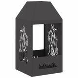 Fire Pit Black 50 x 50 x 100 cm Steel 858990