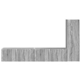 TV Cabinet Set Wall-mounted 3 pcs Grey Sonoma Engineered Wood 3408994