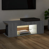 ZNTS TV Cabinet with LED Lights Grey Sonoma 90x39x30 cm 822666
