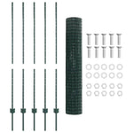 Fence with Posts Green 1.4 x 10 m Steel 3336001