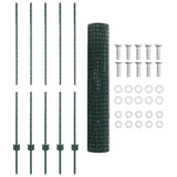 Fence with Posts Green 1.4 x 10 m Steel 3336001